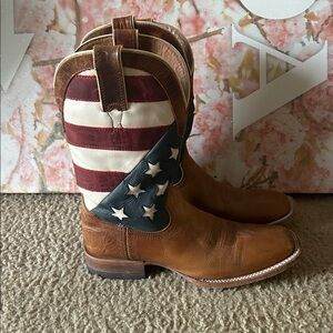 Shyanne Magnolia Western American Flag Cowboy Boots SZ 8.5 B